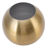 Round Vase Nordic Style Modern Stainless Steel Small Flower Vase Ornament Living Room Office Table Decoration Ancient Gold - Low Angle