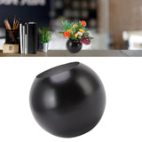 Round Vase Nordic Style Modern Stainless Steel Small Flower Vase Ornament Living Room Office Table Decoration Matte Black