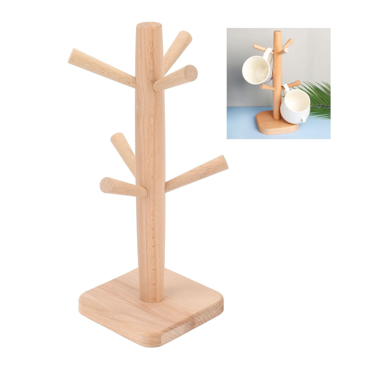 Coffee Cup Holder Beech Furrow Design in Bulk Mug Tree Cup Storage Rack for Kitchen Home
