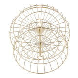 2 Tier Fruit Basket Iron Round Golden Nordic Household Snack Storage Tray for Party Desktop Kitchen - Extra Image