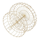 2 Tier Fruit Basket Iron Round Golden Nordic Household Snack Storage Tray for Party Desktop Kitchen - Extra Image