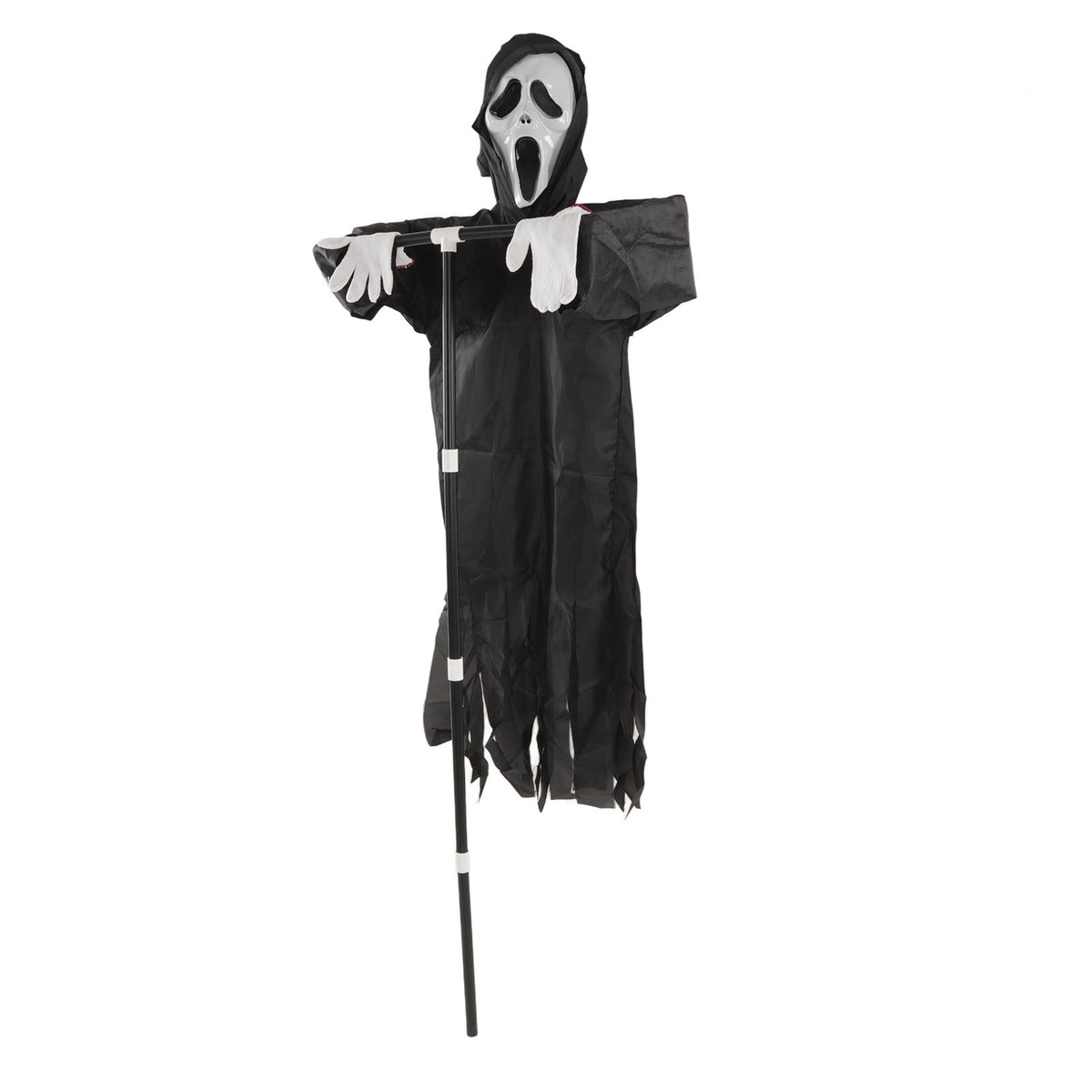 Scream Scarecrow Polyester PVC with Detachable Pole Garden Ghostface Decoration for Halloween Rural Protection