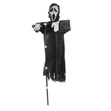 Scream Scarecrow Polyester PVC with Detachable Pole Garden Ghostface Decoration for Halloween Rural Protection