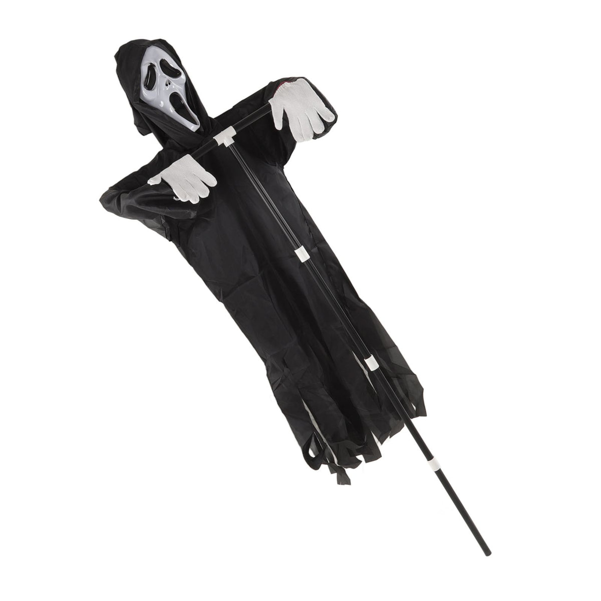 Scream Scarecrow Polyester PVC with Detachable Pole Garden Ghostface Decoration for Halloween Rural Protection