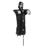 Scream Scarecrow Polyester PVC with Detachable Pole Garden Ghostface Decoration for Halloween Rural Protection - Extra Image