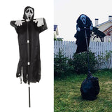 Scream Scarecrow Polyester PVC with Detachable Pole Garden Ghostface Decoration for Halloween Rural Protection