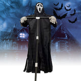 Scream Scarecrow Polyester PVC with Detachable Pole Garden Ghostface Decoration for Halloween Rural Protection - Extra Image