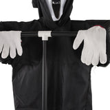 Scream Scarecrow Polyester PVC with Detachable Pole Garden Ghostface Decoration for Halloween Rural Protection - Extra Image