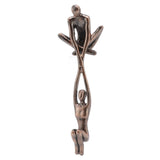 Lover Sculpture Ornament Resin Abstract Art Statue Couple Man Lifting Woman Dancing Figurine - Front View