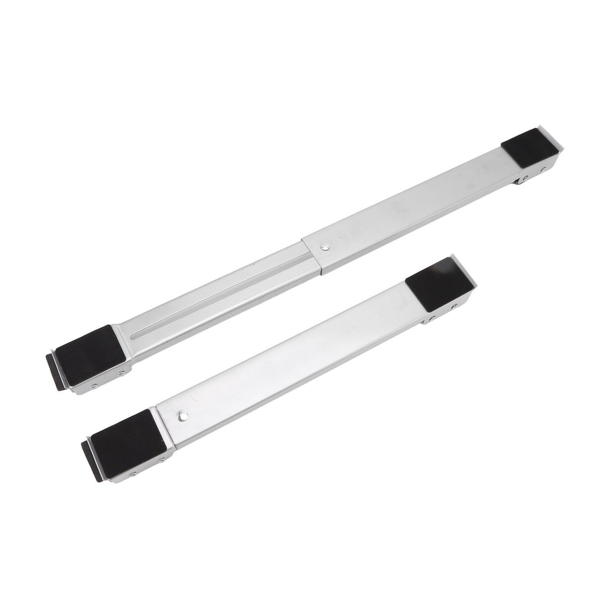 2 Sets Mobile Roller Bracket Furniture Raised Base Moving Wheels for Refrigerator Washing Machine Silver
