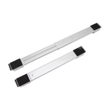 2 Sets Mobile Roller Bracket Furniture Raised Base Moving Wheels for Refrigerator Washing Machine Silver