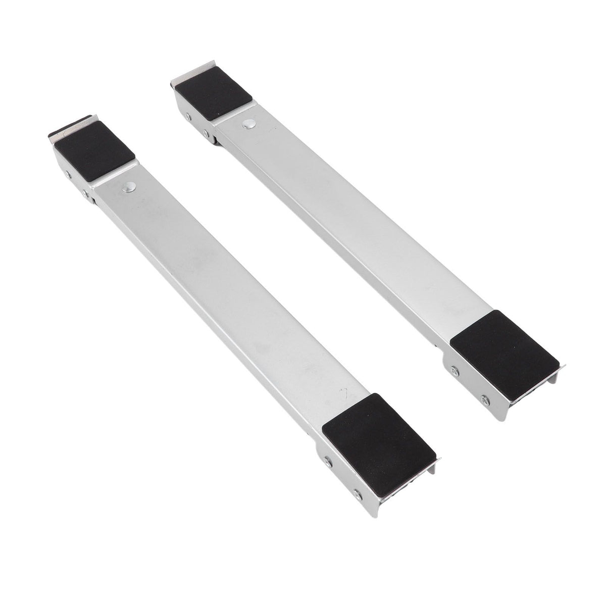 2 Sets Mobile Roller Bracket Furniture Raised Base Moving Wheels for Refrigerator Washing Machine Silver