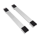 2 Sets Mobile Roller Bracket Furniture Raised Base Moving Wheels for Refrigerator Washing Machine Silver