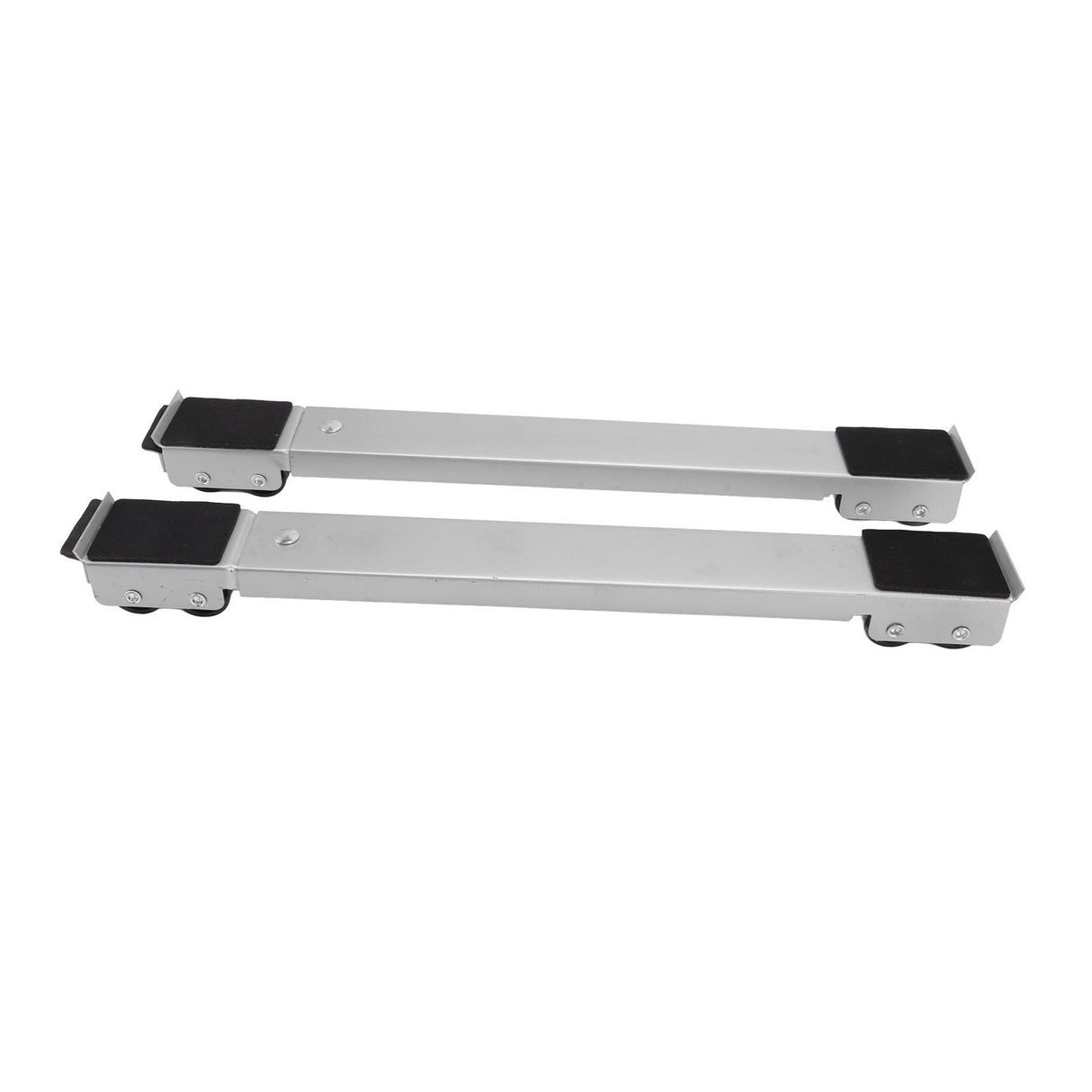 2 Sets Mobile Roller Bracket Furniture Raised Base Moving Wheels for Refrigerator Washing Machine Silver