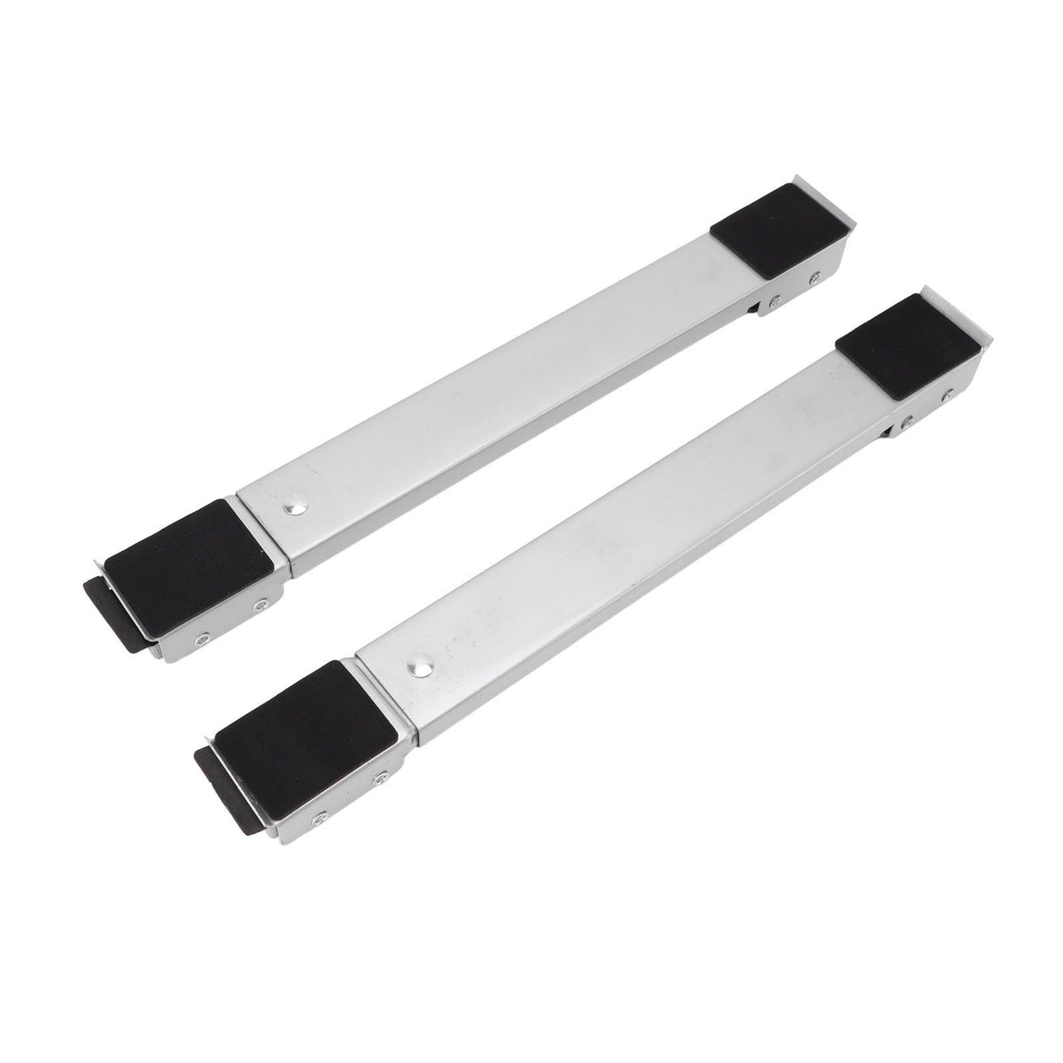 2 Sets Mobile Roller Bracket Furniture Raised Base Moving Wheels for Refrigerator Washing Machine Silver