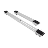 2 Sets Mobile Roller Bracket Furniture Raised Base Moving Wheels for Refrigerator Washing Machine Silver - Close-Up Angle