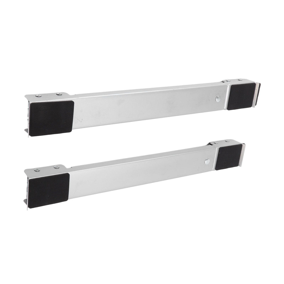 2 Sets Mobile Roller Bracket Furniture Raised Base Moving Wheels for Refrigerator Washing Machine Silver