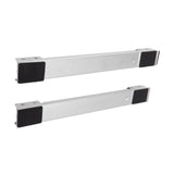 2 Sets Mobile Roller Bracket Furniture Raised Base Moving Wheels for Refrigerator Washing Machine Silver