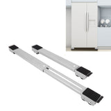 2 Sets Mobile Roller Bracket Furniture Raised Base Moving Wheels for Refrigerator Washing Machine Silver - Extra Image
