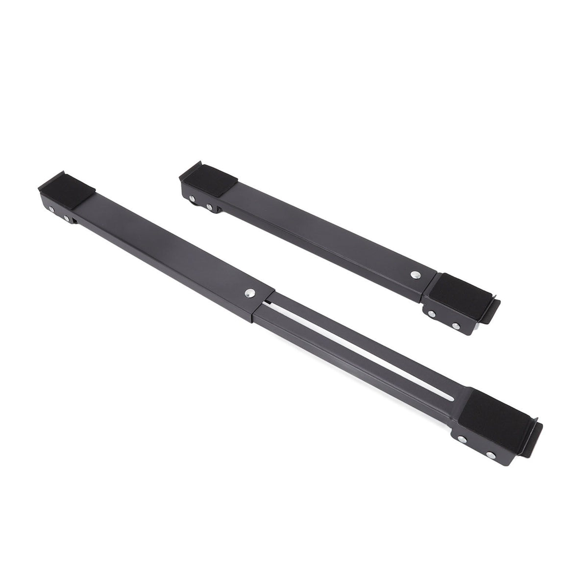 2 Sets Mobile Roller Bracket Furniture Raised Base Moving Wheels for Refrigerator Washing Machine Black