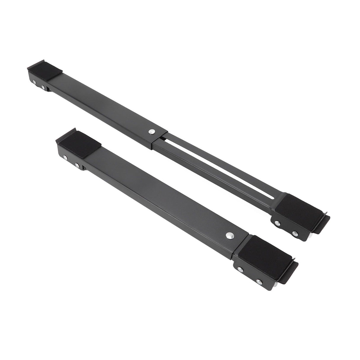 2 Sets Mobile Roller Bracket Furniture Raised Base Moving Wheels for Refrigerator Washing Machine Black