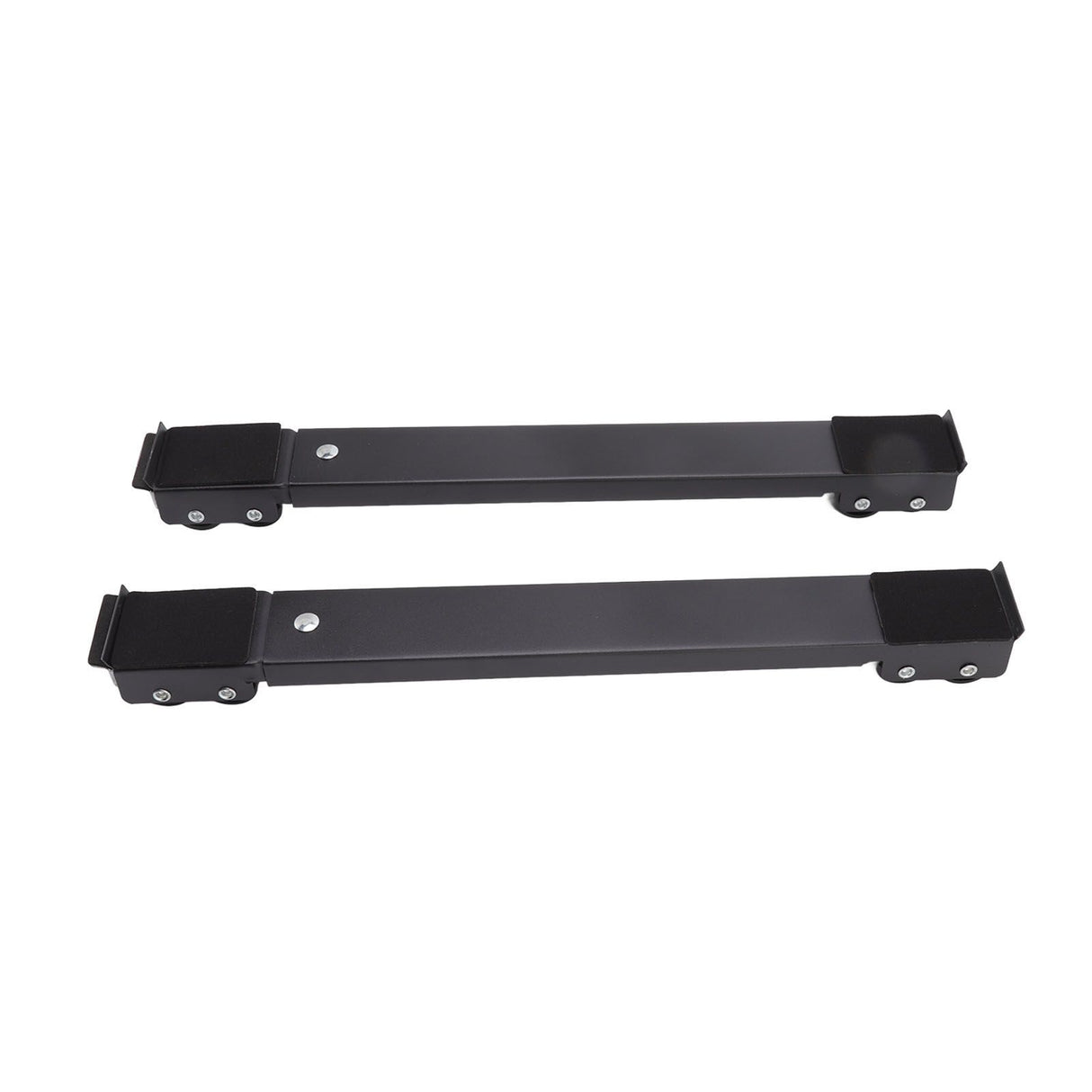 2 Sets Mobile Roller Bracket Furniture Raised Base Moving Wheels for Refrigerator Washing Machine Black