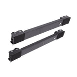 2 Sets Mobile Roller Bracket Furniture Raised Base Moving Wheels for Refrigerator Washing Machine Black - Low Angle
