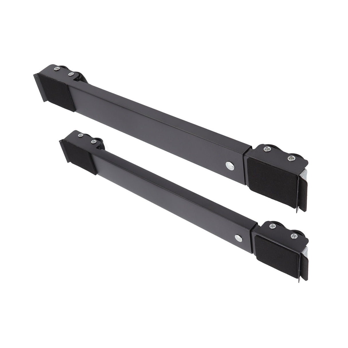 2 Sets Mobile Roller Bracket Furniture Raised Base Moving Wheels for Refrigerator Washing Machine Black