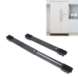 2 Sets Mobile Roller Bracket Furniture Raised Base Moving Wheels for Refrigerator Washing Machine Black - Extra Image