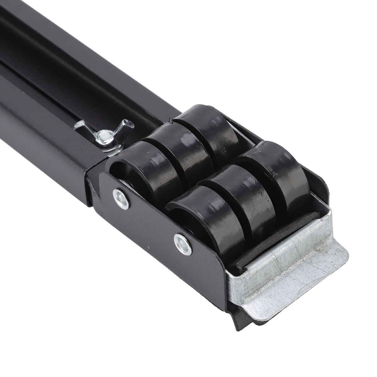 2 Sets Mobile Roller Bracket Furniture Raised Base Moving Wheels for Refrigerator Washing Machine Black