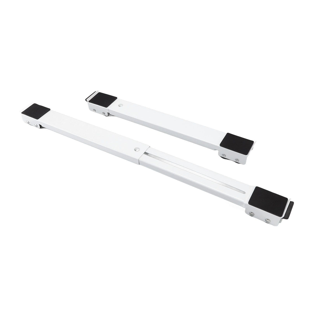 2 Sets Mobile Roller Bracket Furniture Raised Base Moving Wheels for Refrigerator Washing Machine White
