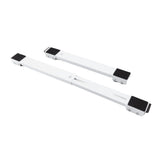 2 Sets Mobile Roller Bracket Furniture Raised Base Moving Wheels for Refrigerator Washing Machine White - Front View