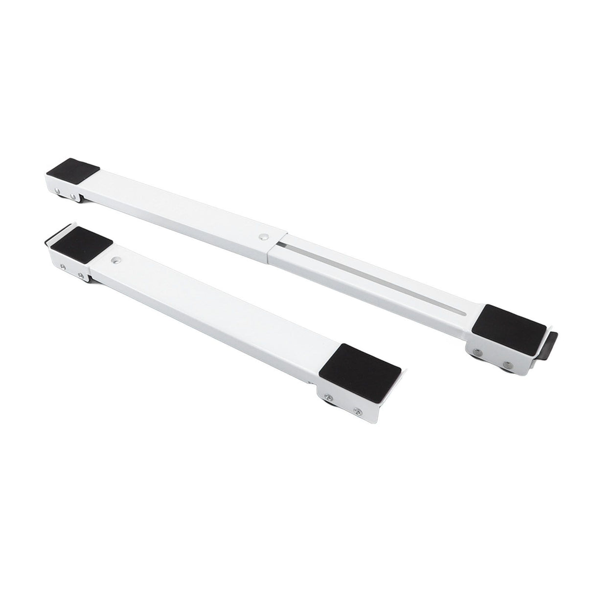 2 Sets Mobile Roller Bracket Furniture Raised Base Moving Wheels for Refrigerator Washing Machine White