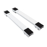 2 Sets Mobile Roller Bracket Furniture Raised Base Moving Wheels for Refrigerator Washing Machine White