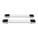 2 Sets Mobile Roller Bracket Furniture Raised Base Moving Wheels for Refrigerator Washing Machine White
