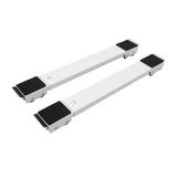 2 Sets Mobile Roller Bracket Furniture Raised Base Moving Wheels for Refrigerator Washing Machine White