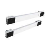2 Sets Mobile Roller Bracket Furniture Raised Base Moving Wheels for Refrigerator Washing Machine White - Low Angle