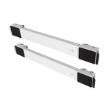 2 Sets Mobile Roller Bracket Furniture Raised Base Moving Wheels for Refrigerator Washing Machine White