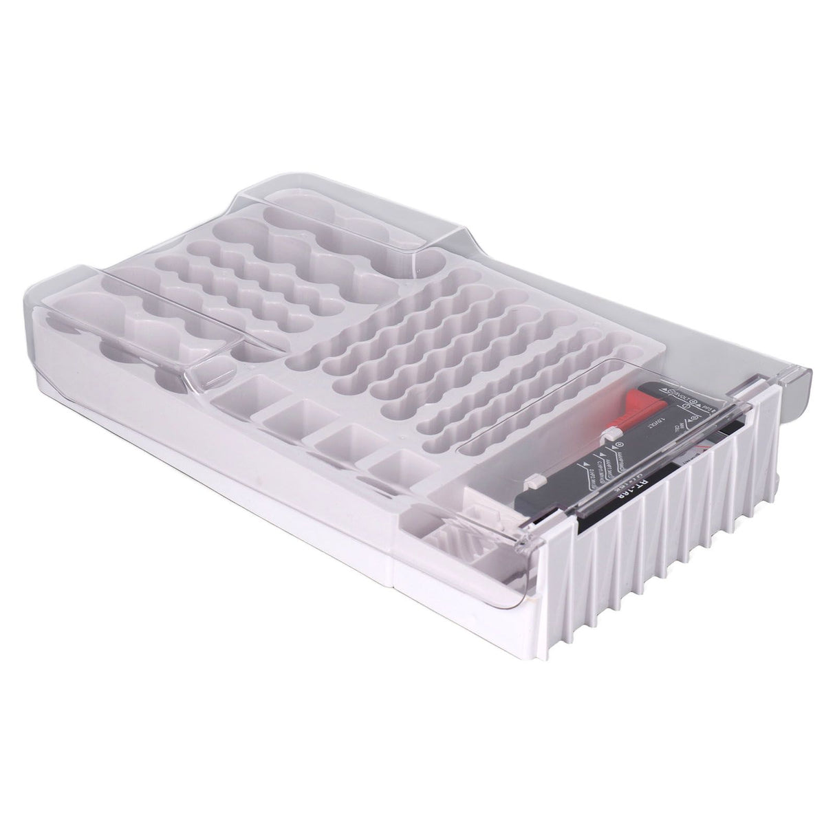 Battery Storage Box Soft Padding Battery Carrying Case with Capacity Test Instrument