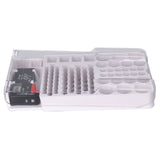 Battery Storage Box Soft Padding Battery Carrying Case with Capacity Test Instrument