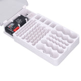 Battery Storage Box Soft Padding Battery Carrying Case with Capacity Test Instrument