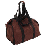 Firewood Bag Large Capacity Heavy Duty Wearable Canvas Outdoor Firewood Carrier for Camping Picnics BBQ - Front View