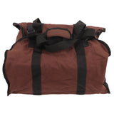 Firewood Bag Large Capacity Heavy Duty Wearable Canvas Outdoor Firewood Carrier for Camping Picnics BBQ - 45-Degree Angle