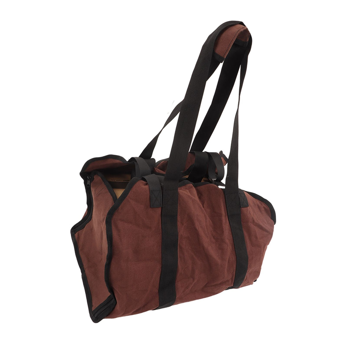 Firewood Bag Large Capacity Heavy Duty Wearable Canvas Outdoor Firewood Carrier for Camping Picnics BBQ