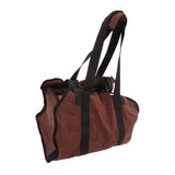 Firewood Bag Large Capacity Heavy Duty Wearable Canvas Outdoor Firewood Carrier for Camping Picnics BBQ - Rear View