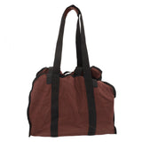 Firewood Bag Large Capacity Heavy Duty Wearable Canvas Outdoor Firewood Carrier for Camping Picnics BBQ - Close-Up Angle