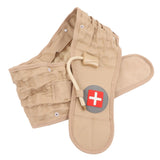 Back Decompression Belt Inflatable Relaxing Muscles Traction Function TPU Material Lower Back Support Device Khaki Silver Inflator L