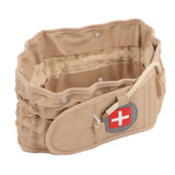 Back Decompression Belt Inflatable Relaxing Muscles Traction Function TPU Material Lower Back Support Device Khaki Silver Inflator L