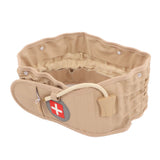 Back Decompression Belt Inflatable Relaxing Muscles Traction Function TPU Material Lower Back Support Device Khaki Silver Inflator L