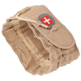 Back Decompression Belt Inflatable Relaxing Muscles Traction Function TPU Material Lower Back Support Device Khaki Silver Inflator L